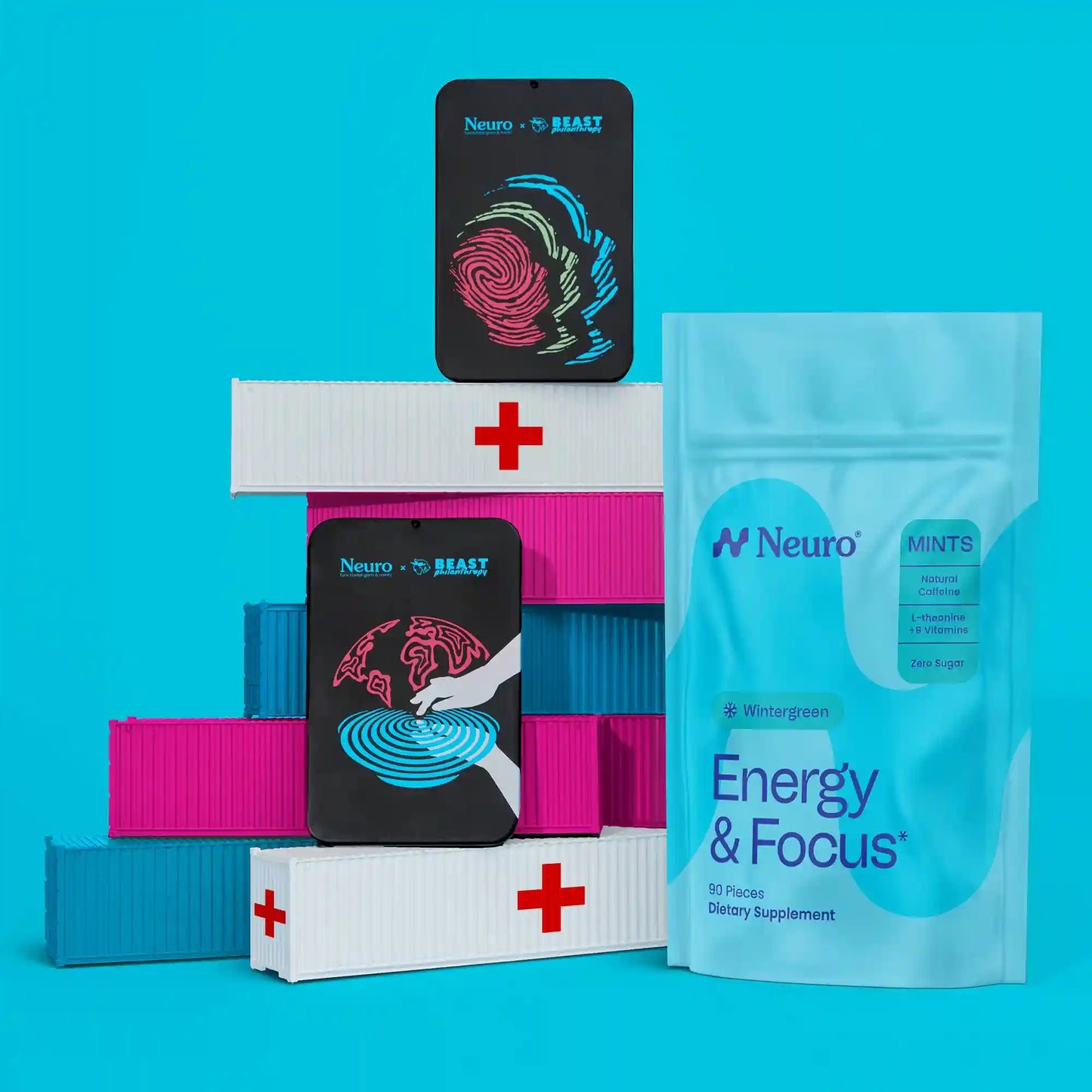 Energy & Focus Mints + Beast Philanthropy tins